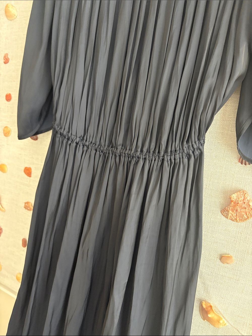 ZADIG & VOLTAIRE Ryoko Satin Midi Dress In Encre - Picture 9 of 9